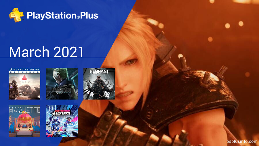 Игры пс плюс март 2024. PLAYSTATION Plus 2021 March. PS Plus 2021 Россия. Игры месяца PS Plus март 2021. Remnant 2 PS Store.